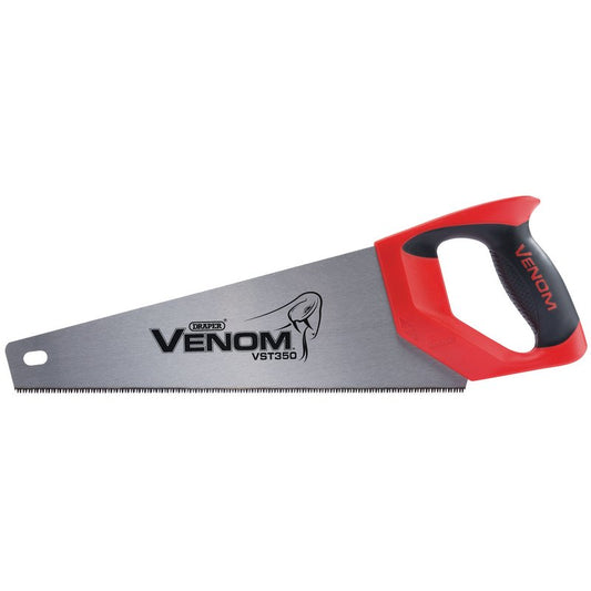 Draper VST350-1112 Venom® 350mm / 14'' Second Fix Triple Ground Tool Box Saw 11tpi / 12ppi Red