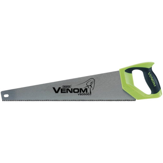 Draper VSD550-78 Venom® 550mm / 22'' First Fix Double Ground Handsaw 7tpi / 8ppi Green