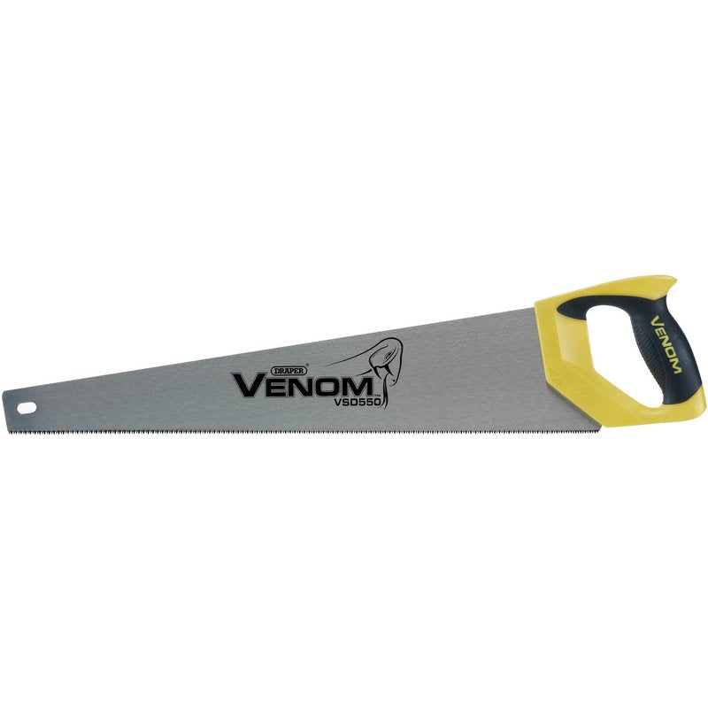 Draper VSD550-1112 Venom® 550mm / 22'' Second Fix Double Ground Handsaw 11tpi / 12ppi Yellow