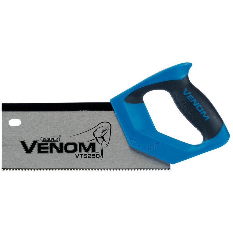 Draper VTS250 Venom® 250mm / 10'' Double Ground Tenon Saw Black & Blue