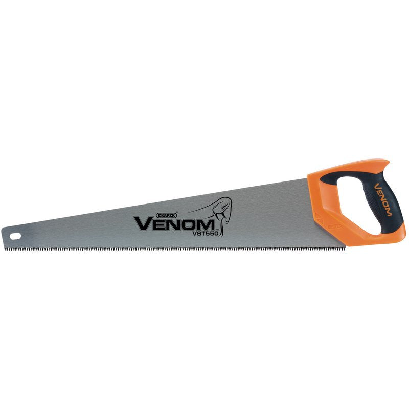 Draper VST550-78 Venom® 550mm / 22'' First Fix Triple Ground Handsaw 7tpi / 8ppi Orange
