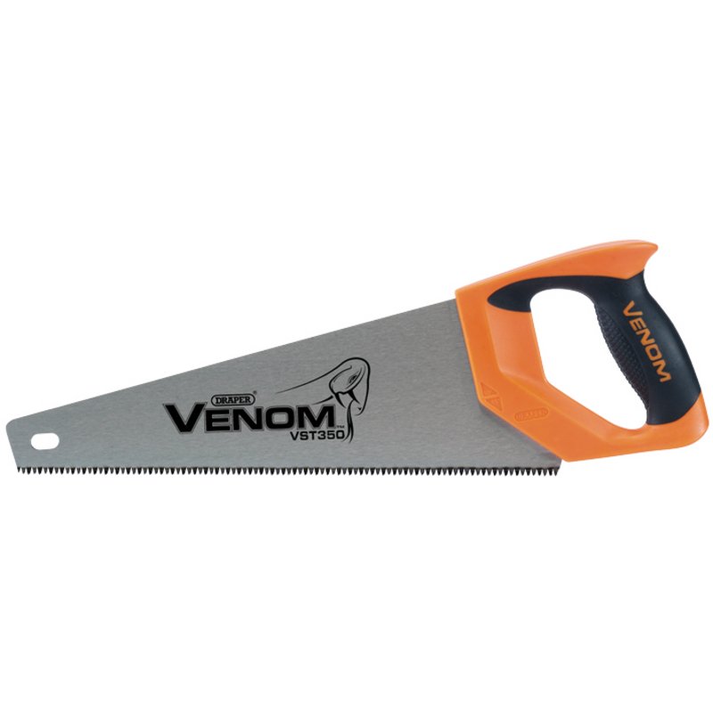 Draper VST350-78 Venom® 350mm / 14'' First Fix Triple Ground Tool Box Saw 7tpi / 8ppi Orange