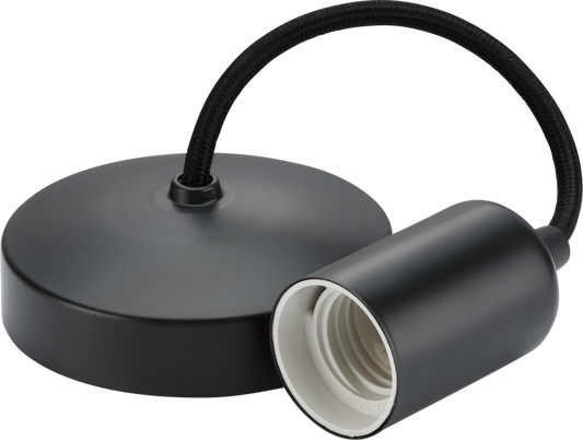 Knightsbridge 8270AT 6'' E27 Contemporary Pendant Set Anthracite