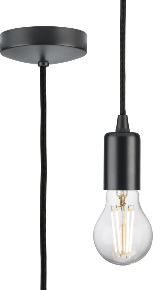 Knightsbridge 8270LAT 1.8m E27 Contemporary Pendant Set Anthracite