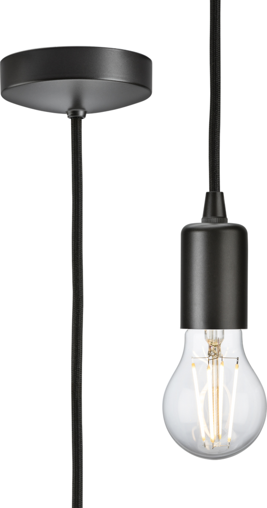 Knightsbridge 8270LSB 1.8m E27 Contemporary Pendant Set Smoked Bronze