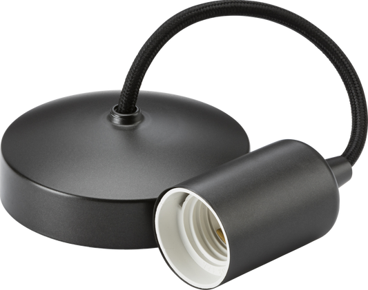 Knightsbridge 8270SB 6'' E27 Contemporary Pendant Set Smoked Bronze