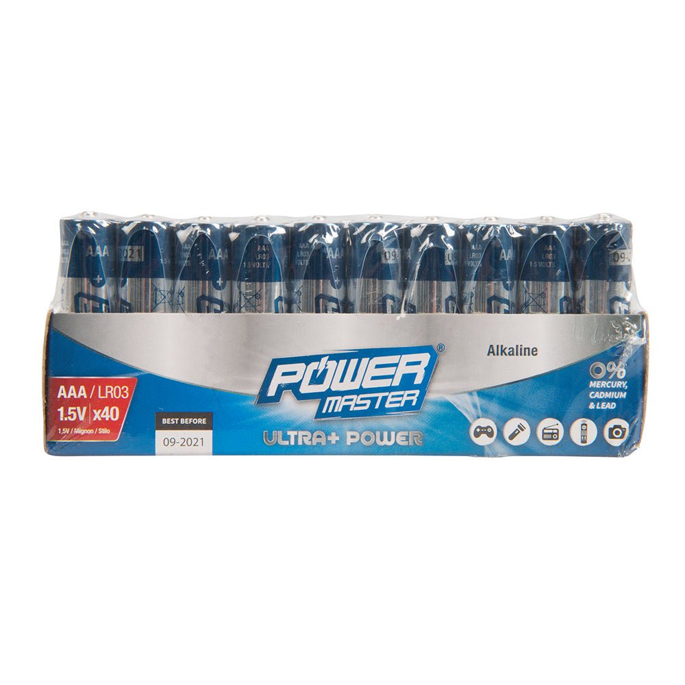 Powermaster 867060 AAA Batteries 40PK