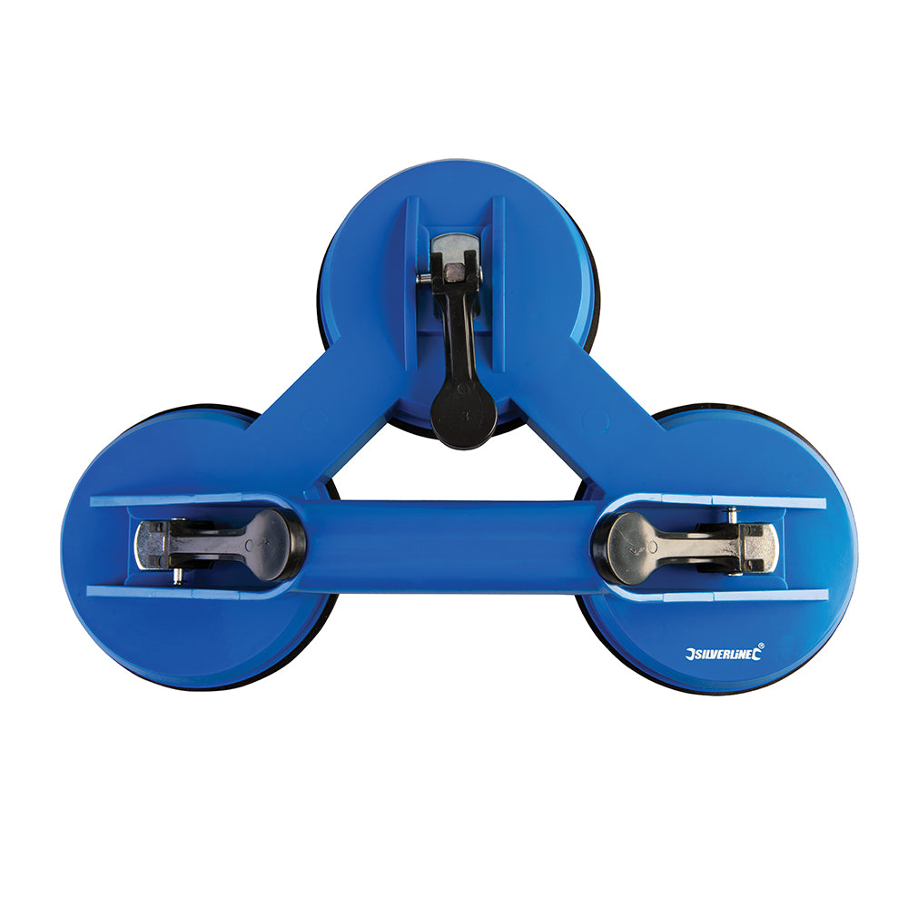 Silverline 868582 100kg Triple Suction Pad Blue