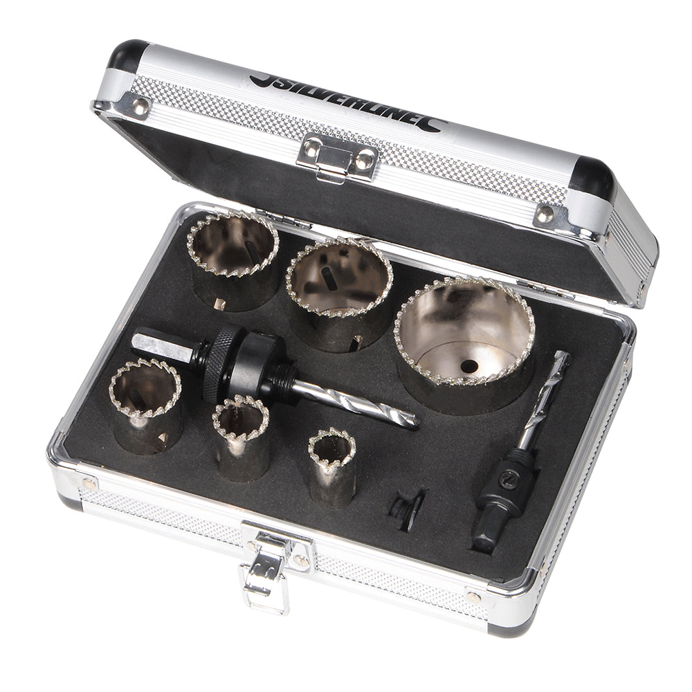 Silverline 868779 11pc Diamond Grit Holesaw Kit