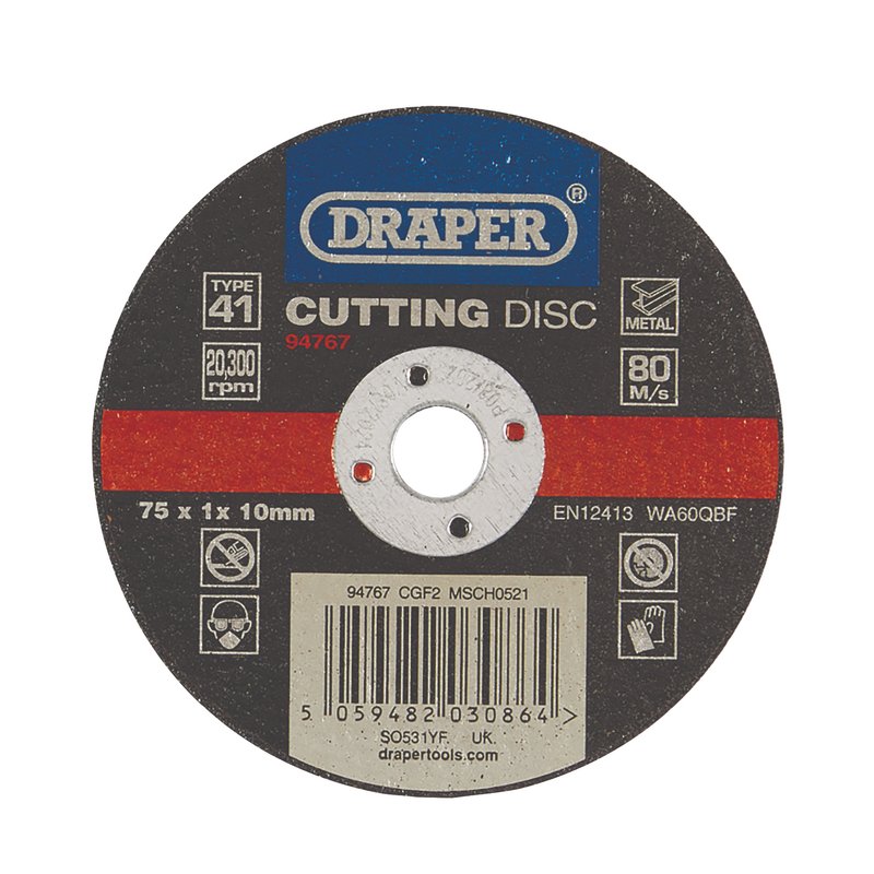 Draper CGF2 75 x 10 x 1mm Metal Cutting Disc