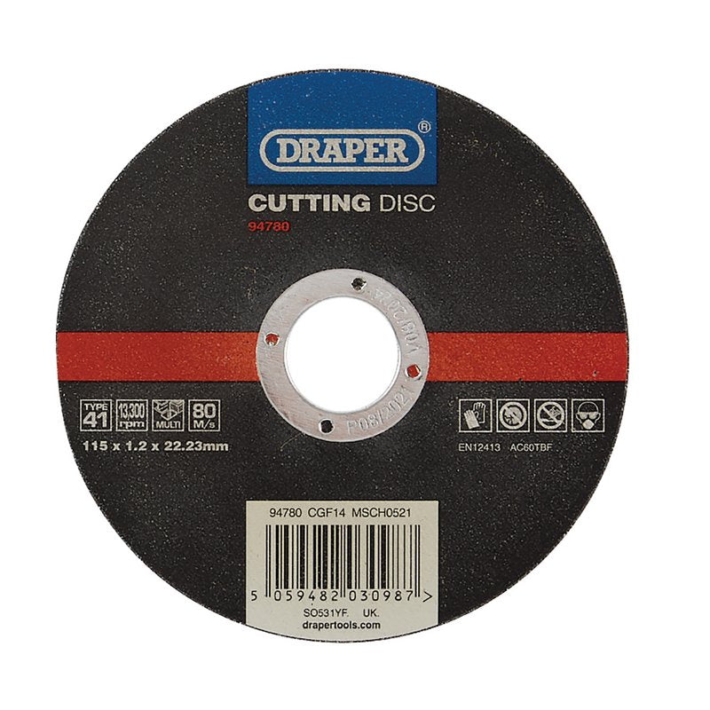Draper CGF14 115 x 22.23 x 1.2mm Multpurpose Cutting Disc