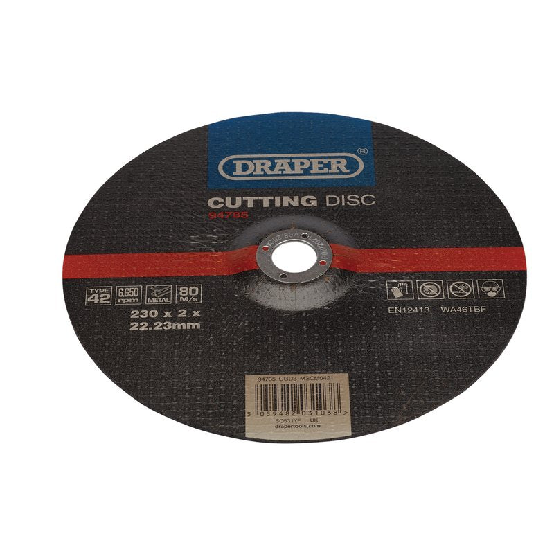 Draper CGD3 230 x 22.23 x 2.5mm DPC Metal Cutting Disc