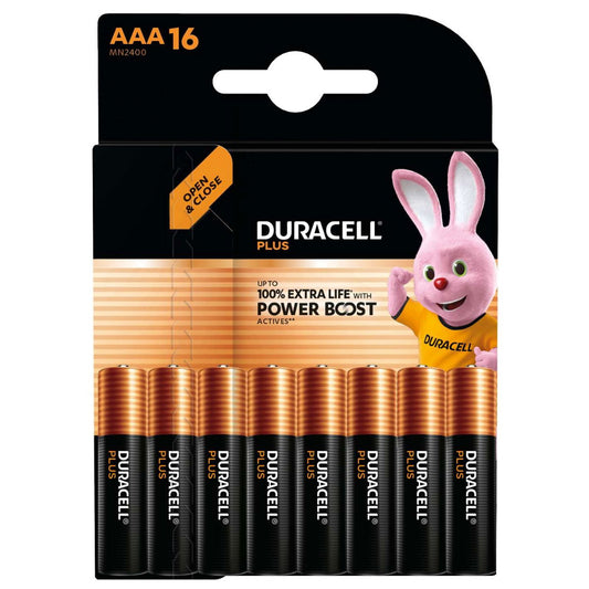 Duracell Plus Power MN2400B16 AAA 16 Pack