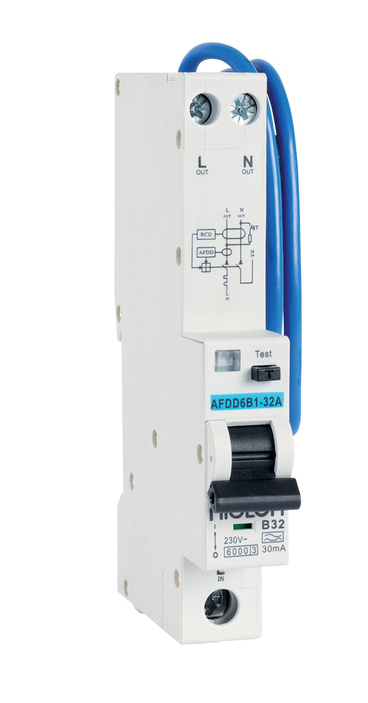 Niglon AFDD6B1-6A2 6A 30mA Type B Arc Fault Detection RCBO