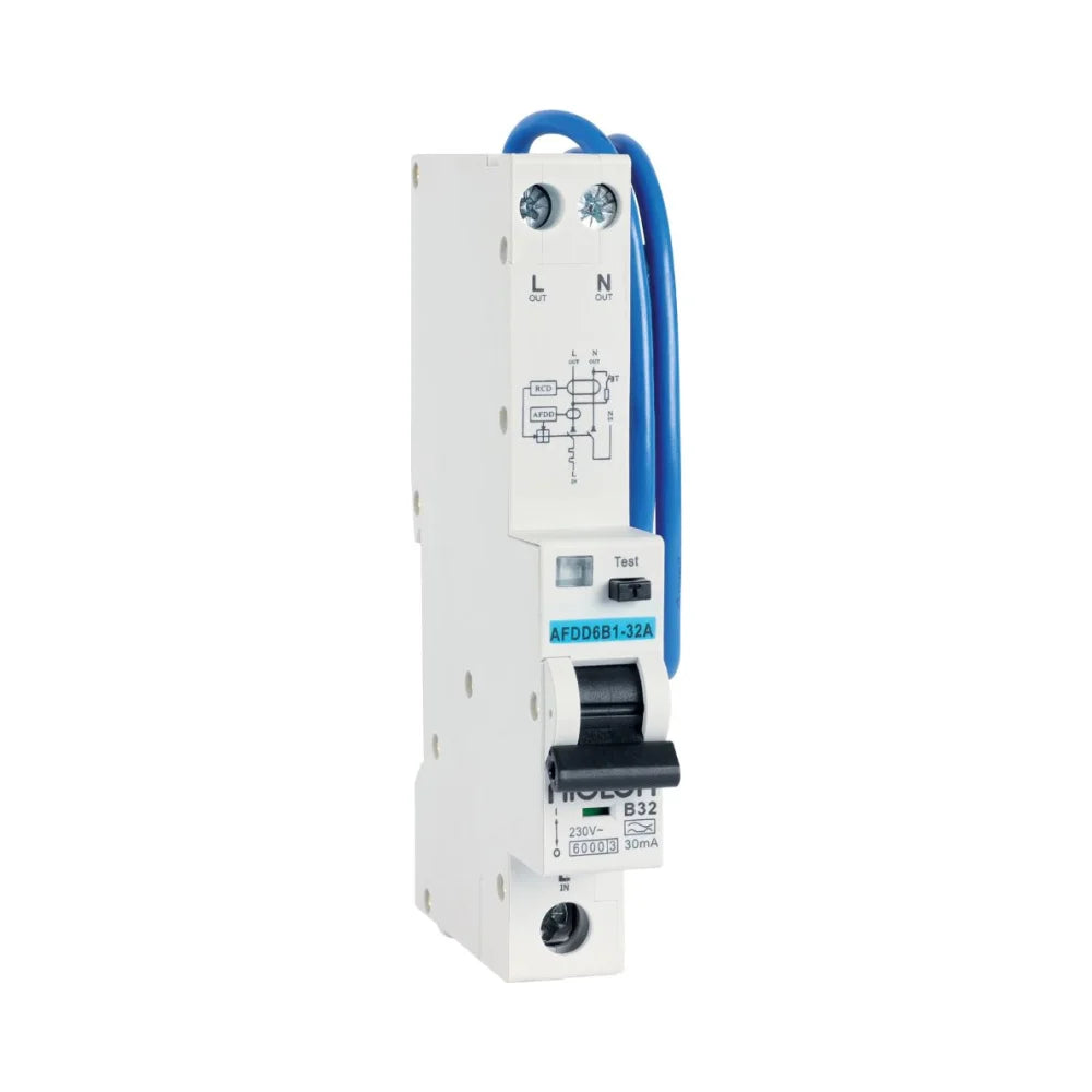 Niglon AFDD6B1-16A 16A SP Type B Arc Fault Detection SP+N A Type RCBO (6KA)