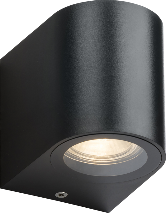 Knightsbridge ALC1BK GU10 Curved Single Wall Light Black
