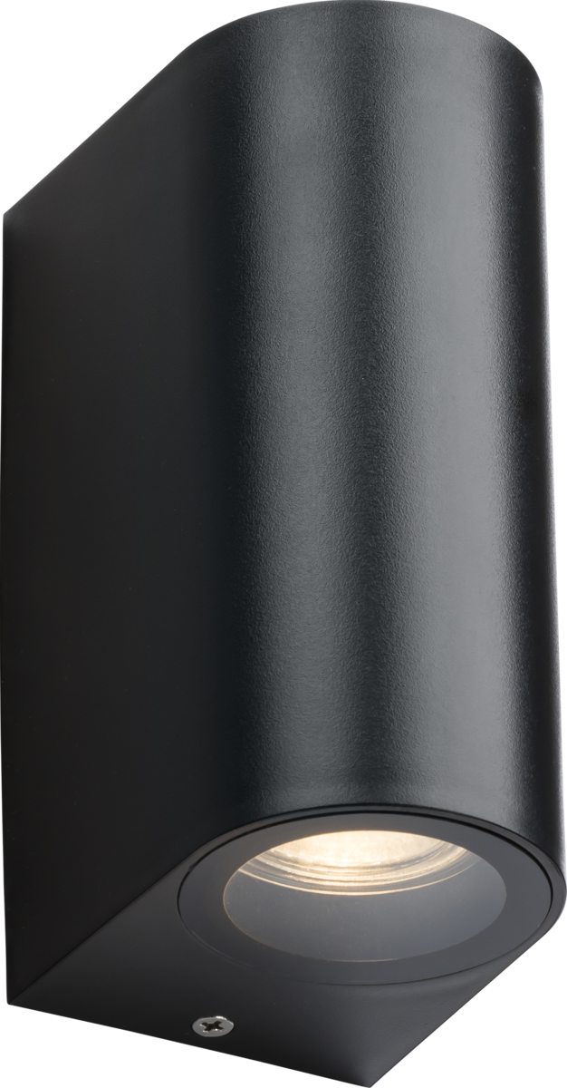 Knightsbridge ALC2BK GU10 Curved Up / Down Wall Light Black