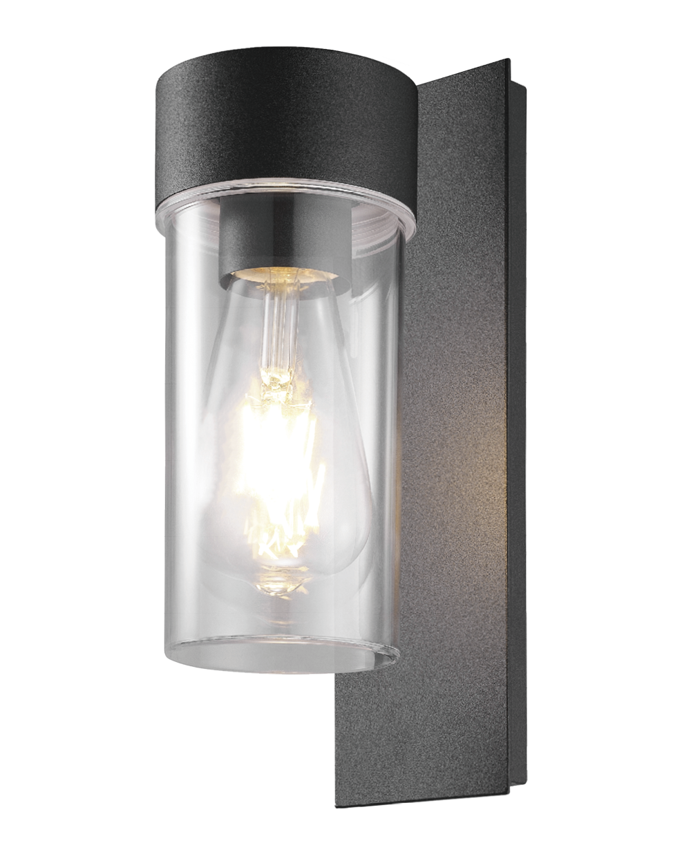 Kosnic ALP-BLK Alpine E27 Modern Wall Lantern IP44 Black