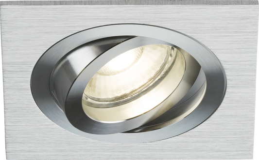 Knightsbridge AMA1TSBC  GU10 Square Tilt Downlight Brushed Chrome