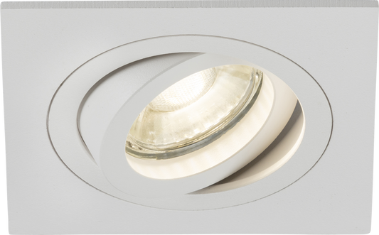 Knightsbridge AMA1TSW  GU10 Square Tilt Downlight White
