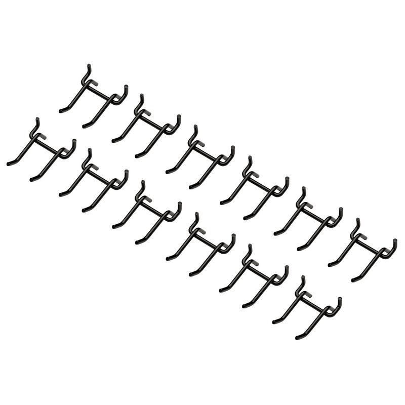 Bunker® AMS400-A06 Double Storage Hook (Pack of 12) Black