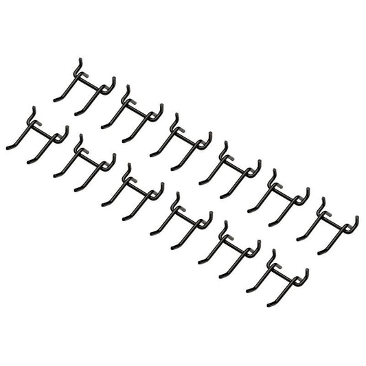 Bunker® AMS400-A06 Double Storage Hook (Pack of 12) Black