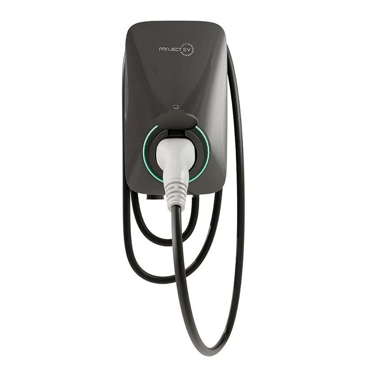 Project EV APEX7S-T APEX 7KW Tethered EV Charger (WiFi RFID Bluetooth) EV Steel