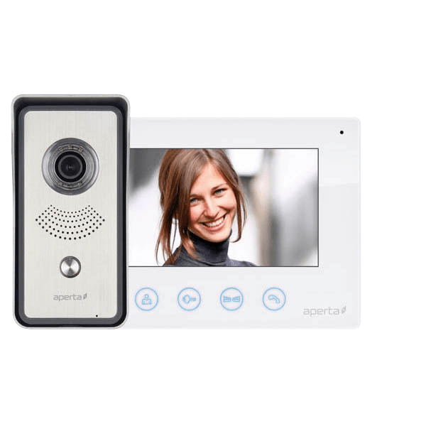 ESP APKIT Aperta Single Way Colour Video Door Entry Kit White