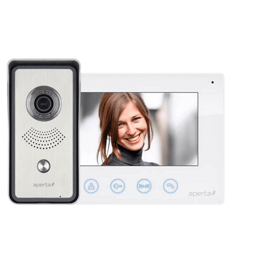 ESP APKIT Aperta Single Way Colour Video Door Entry Kit White