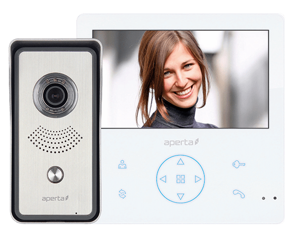 ESP APKITG Aperta Single Way Colour Video Door Entry Kit with Record Facility White