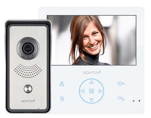 ESP APKITG Aperta Single Way Colour Video Door Entry Kit with Record Facility White