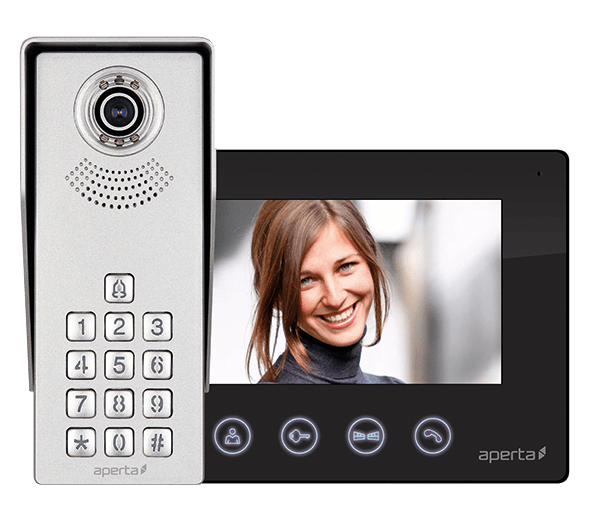 ESP APKITKPBLK Aperta Single Way Colour Video Door Entry Keypad Kit Black