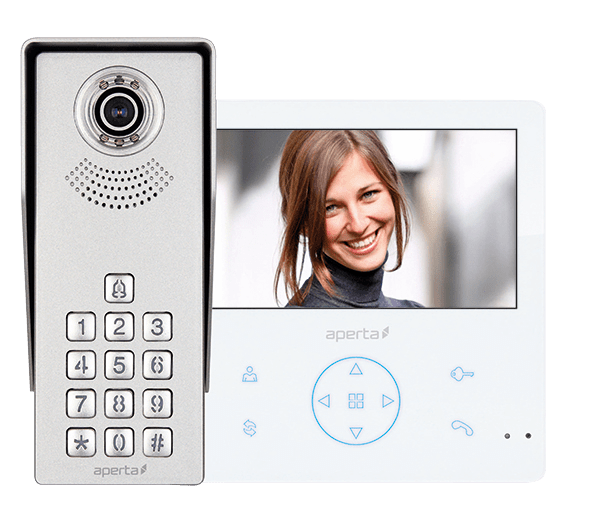 ESP APKITKPG Aperta Single Way Colour Video Door Entry Keypad Kit with Record Facility White