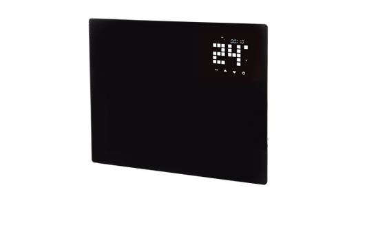 Hyco AR1000T Ariano 1KW Glass Panel Heater with 24/7 LCD Timer Black