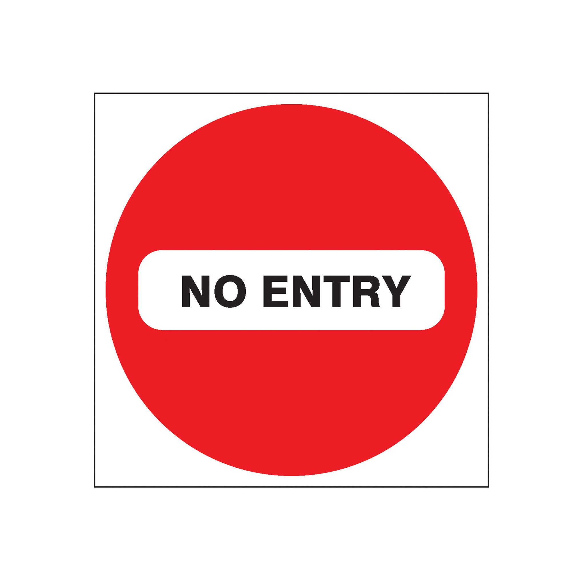 RGL AS0005 150 x 150mm No Entry Safety Sign Red / White