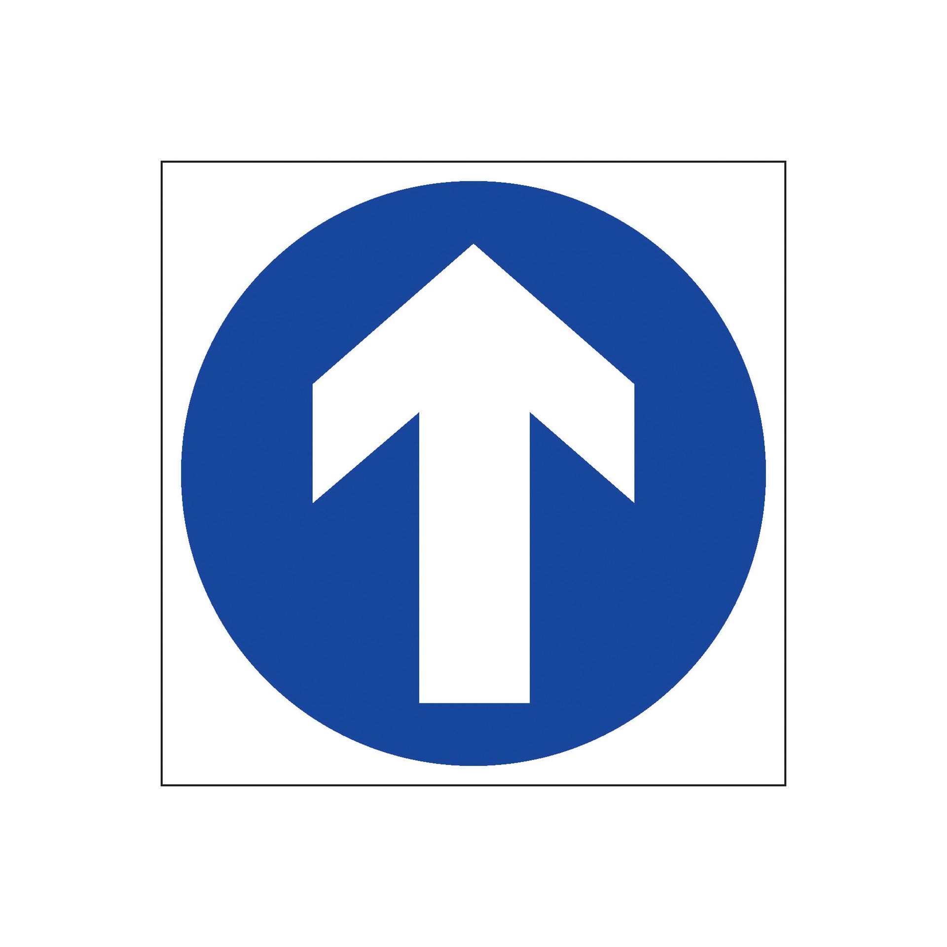 RGL AS0006 150 x 150mm One Way Arrow Safety Sign Blue / White