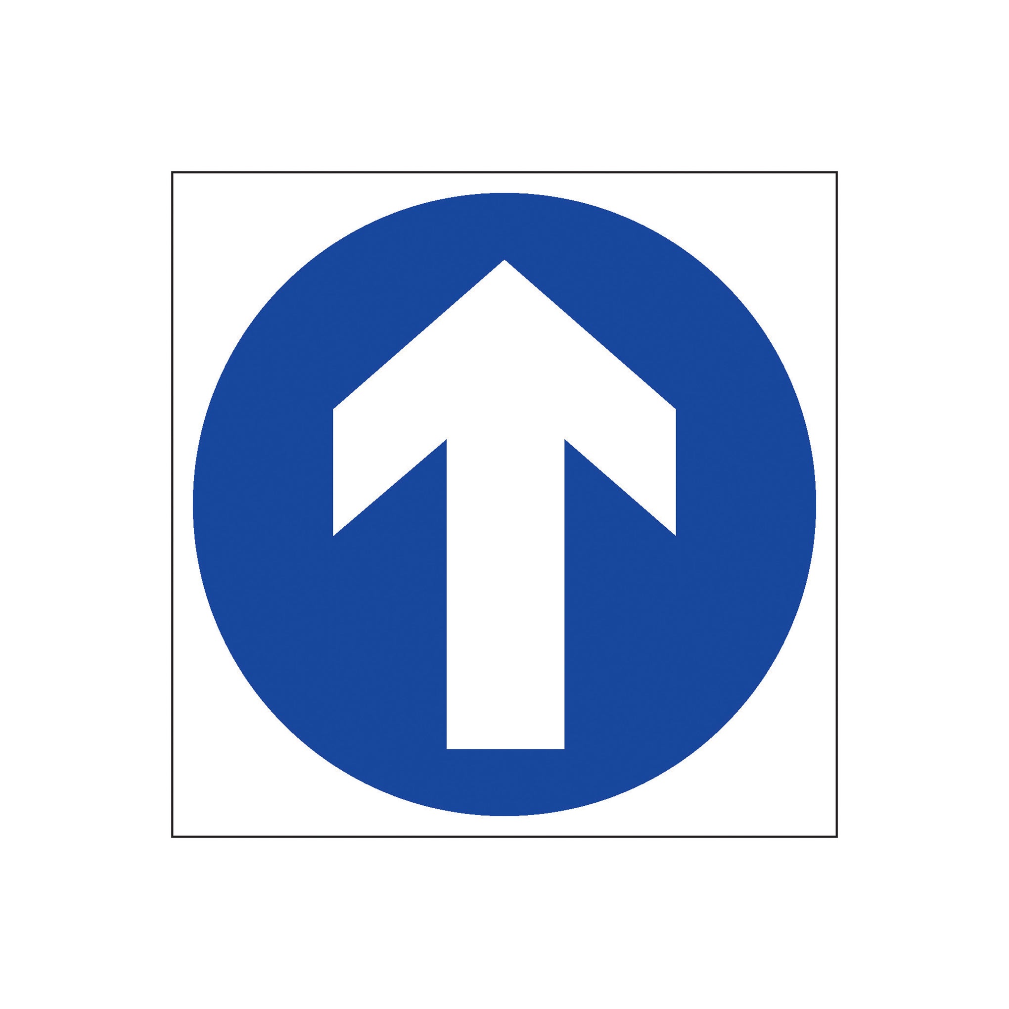 RGL AS0006 150 x 150mm One Way Arrow Safety Sign Blue / White