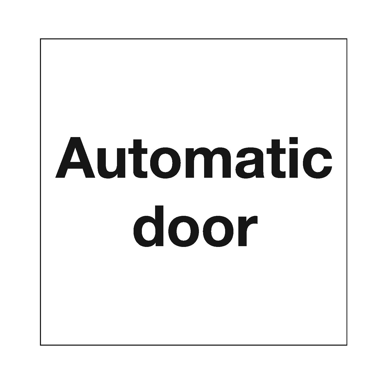 RGL AS0010 150 x 150mm 'Automatic Door' Safety Sign Black / White