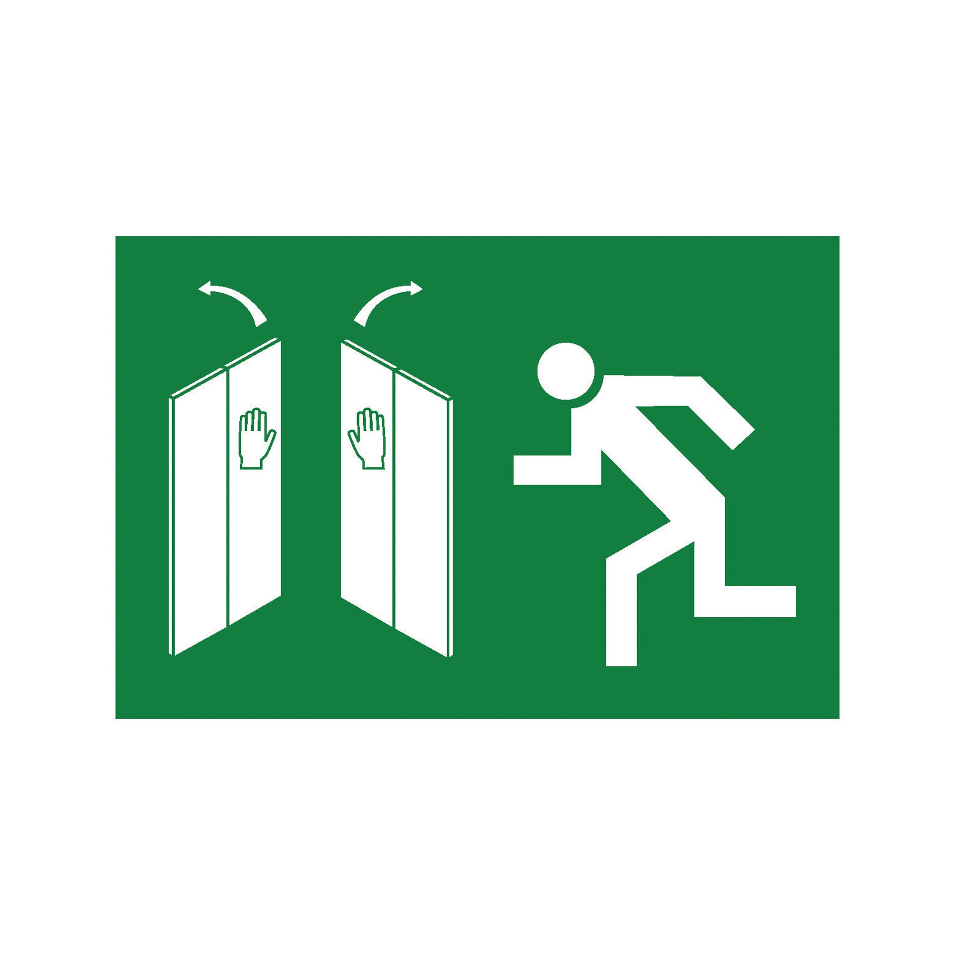 RGL AS0012 150 x 100mm Break Out Safety Sign Green / White
