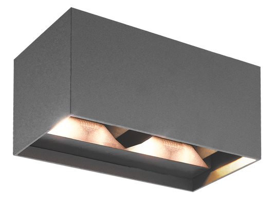 Kosnic ASPR20-GRY Aspen 20W CCT LED Rectangular Wall Light IP65 Grey