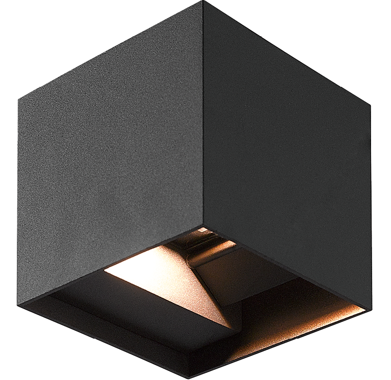 Kosnic ASPS12-BLK Aspen 12W CCT LED Square Wall Light IP65 Black