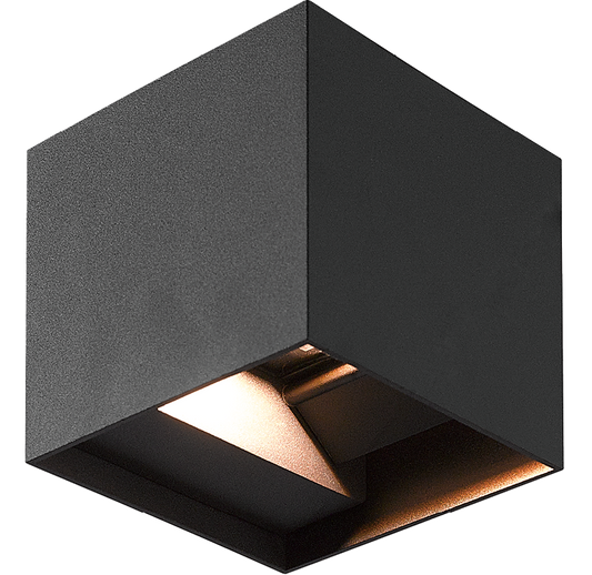 Kosnic ASPS20-BLK Aspen 20W Square CCT LED Wall Light IP65 Black