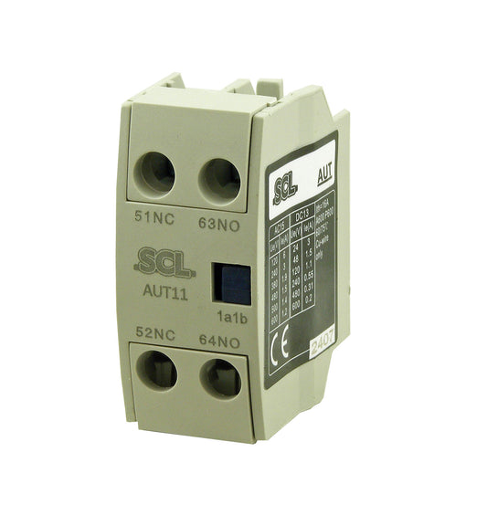 Switchtec AUT11 1 N/O + 1 N/C Top Mount Auxiliary Contact Block