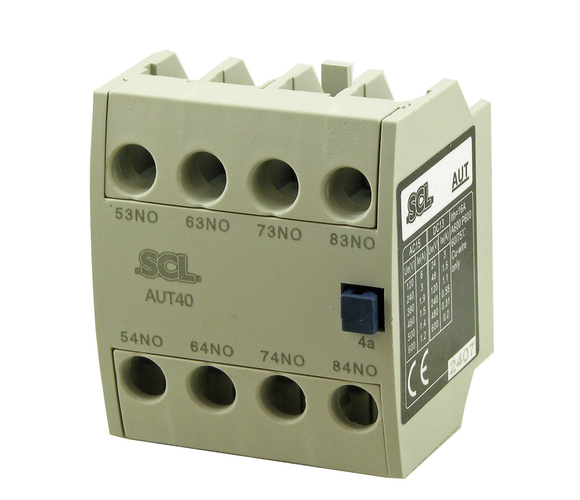 Switchtec AUT40 4 N/O Top Mount Auxiliary Contact Block – ETC Electrical