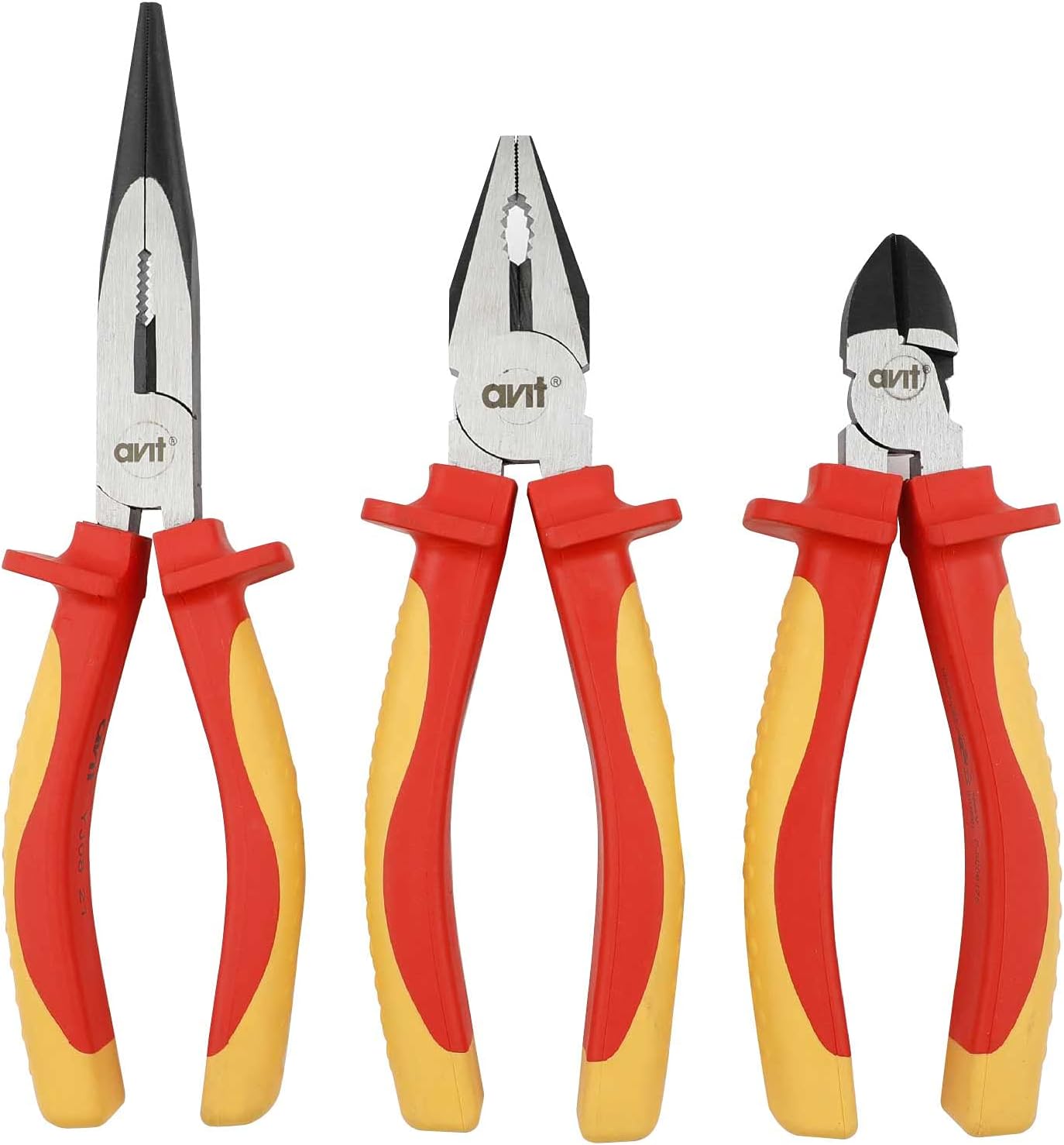 Avit AV06051 3pc Insulated Plier Set Red & Yellow