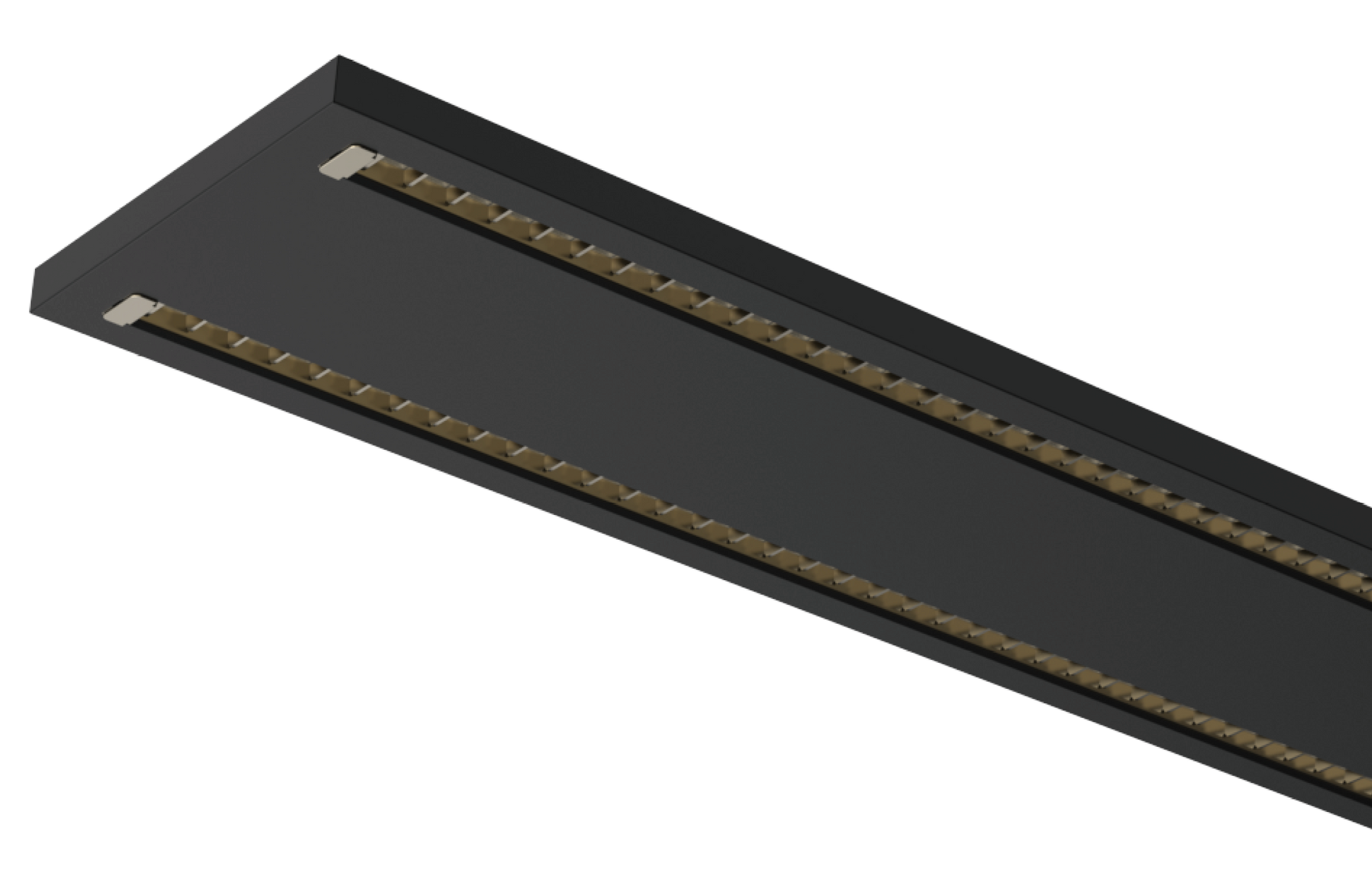 Kosnic ADD5FT40-SCT-BLK Adda 5FT 30-40W CCT LED Twin Modular Louvre Linear Luminaire Black