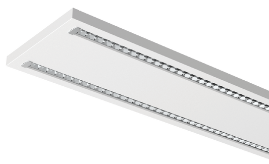 Kosnic ADD4FT30-SCT-WHT Adda 4FT 30-40W CCT LED Twin Modular Louvre Linear Luminaire White