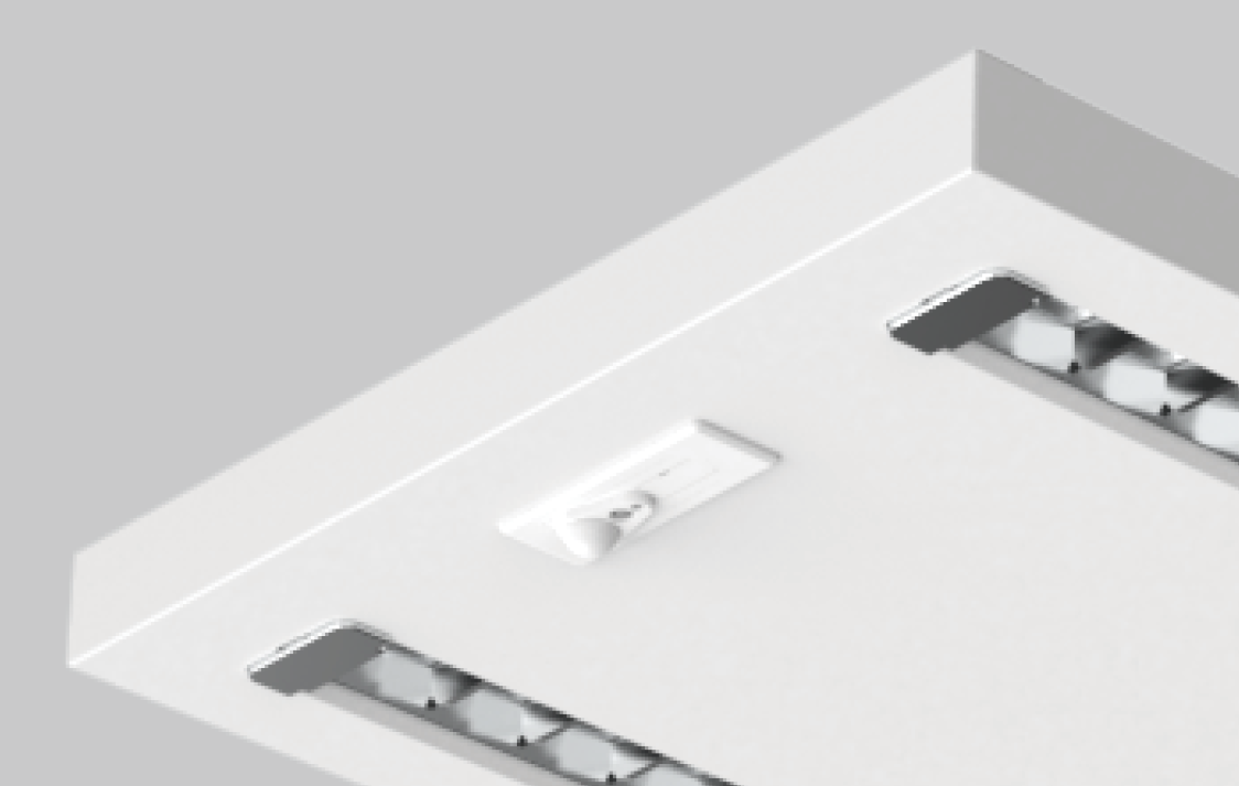 Kosnic ADD5FT40-SCT-WHT/S Adda 5FT 30-40W CCT LED Twin Modular Louvre Linear Luminaire with PIR Sensor White