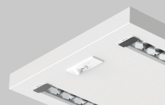 Kosnic ADD4FT30-SCT-WHT/BLE Adda 4FT 30-40W CCT LED Twin Modular Louvre Linear Luminaire with Bluetooth PIR Sensor White