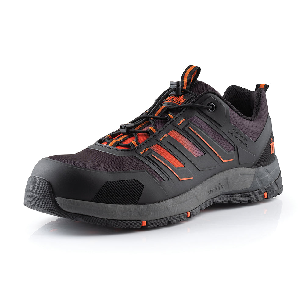 Scruffs Air Safety Trainers Black / Orange